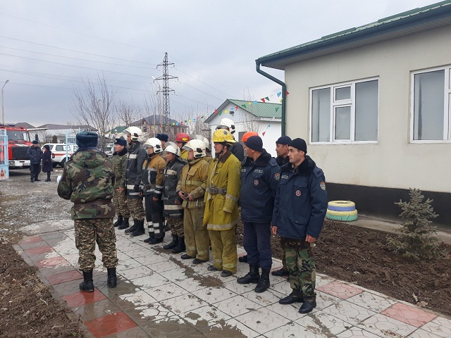 Жалал-Абад шаарында өрт коопсуздугун алдын алууга машыгуу болуп өттү